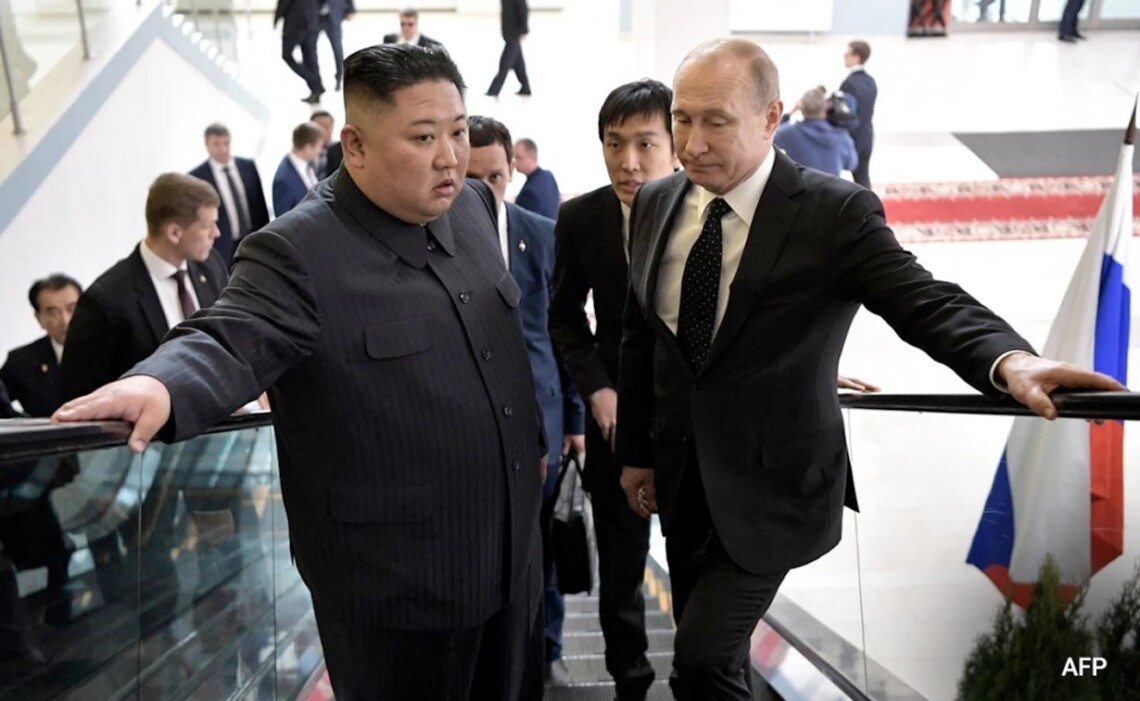 Путін та Кім Чен Ин. Фото: AFP
